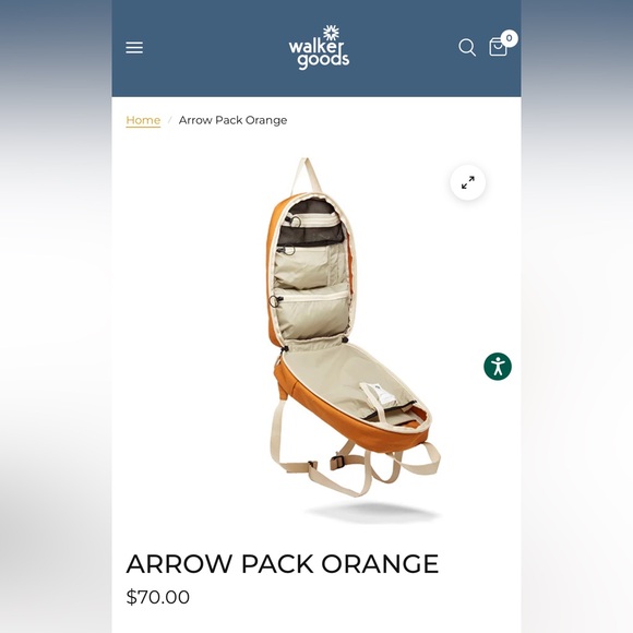 NWT Walker Goods Arrow Pack Orange Backpack - Picture 8 of 9